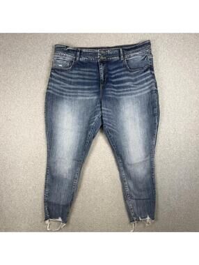 BKE Women's Size 38 Gabby Curvy Fit High Rise Ankle Length Jeans Blue NWOT